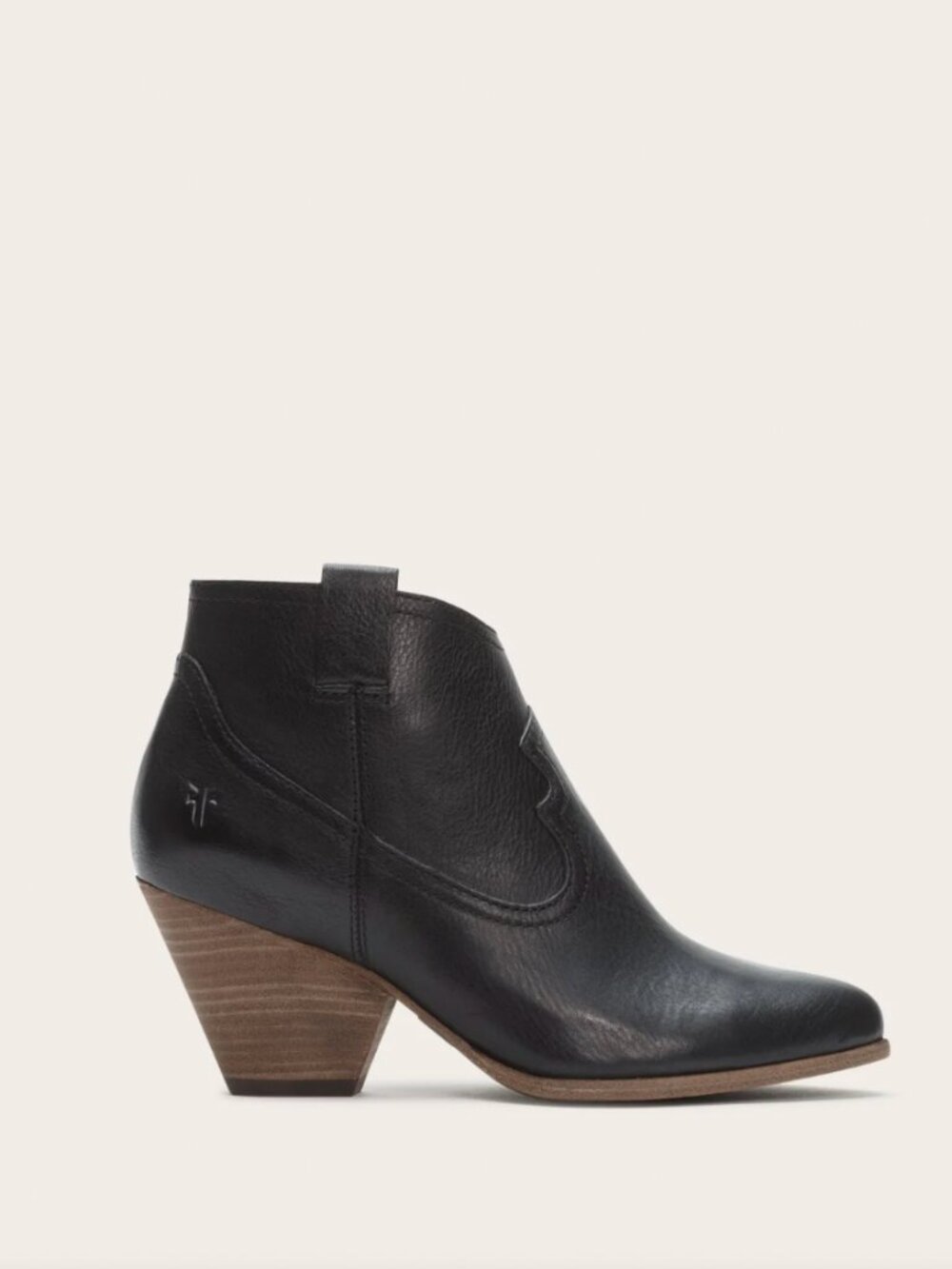 Frye Reina Women's Western Ankle Bootie Size 8.5 M Black Leather